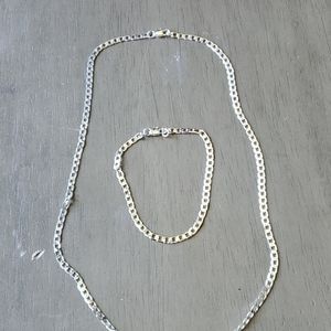 Sterling silver necklace and bracelet